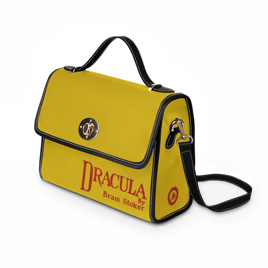 Dracula by Bram Stoker Waterproof Canvas Bag | Gothic Crossbody Vampire Bat | 1897 First Edition | Dark Academia Gift