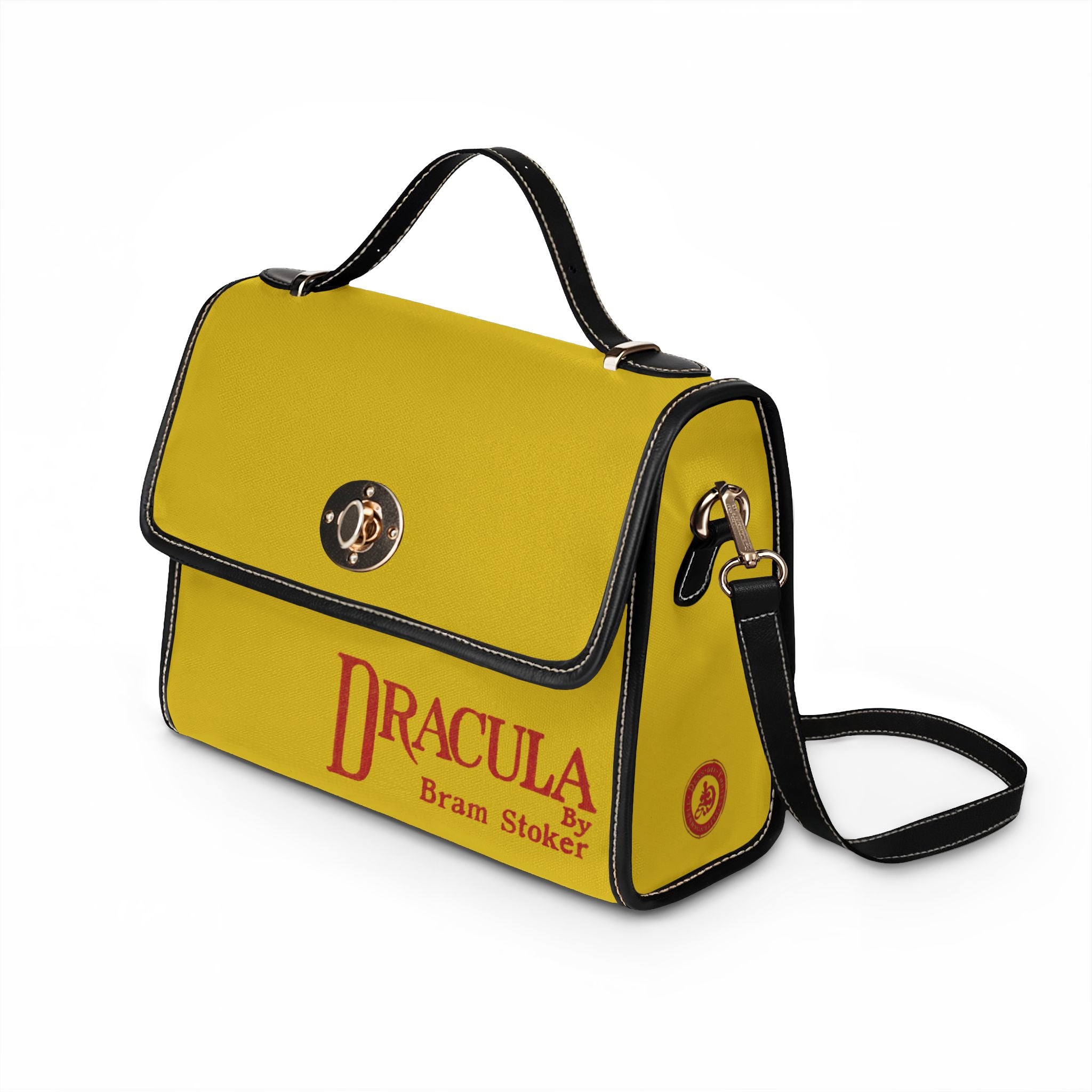 Dracula by Bram Stoker Waterproof Canvas Bag | Gothic Crossbody Vampire Bat | 1897 First Edition | Dark Academia Gift