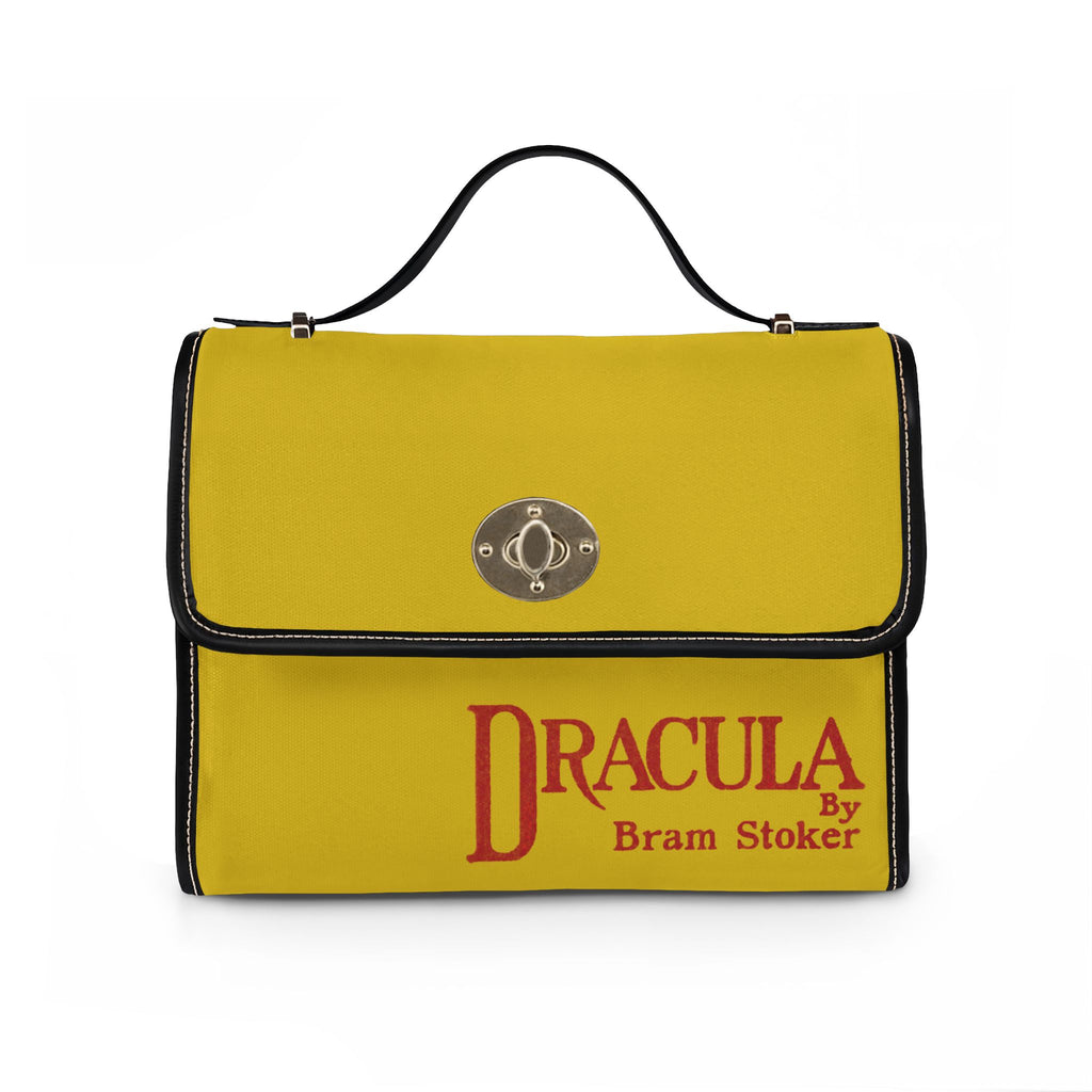 Dracula by Bram Stoker Waterproof Canvas Bag | Gothic Crossbody Vampire Bat | 1897 First Edition | Dark Academia Gift