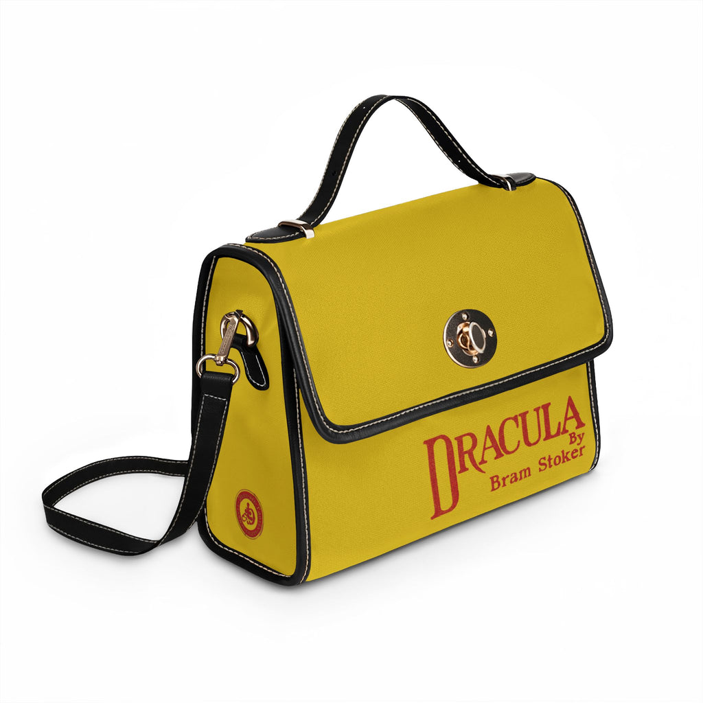 Dracula by Bram Stoker Waterproof Canvas Bag | Gothic Crossbody Vampire Bat | 1897 First Edition | Dark Academia Gift
