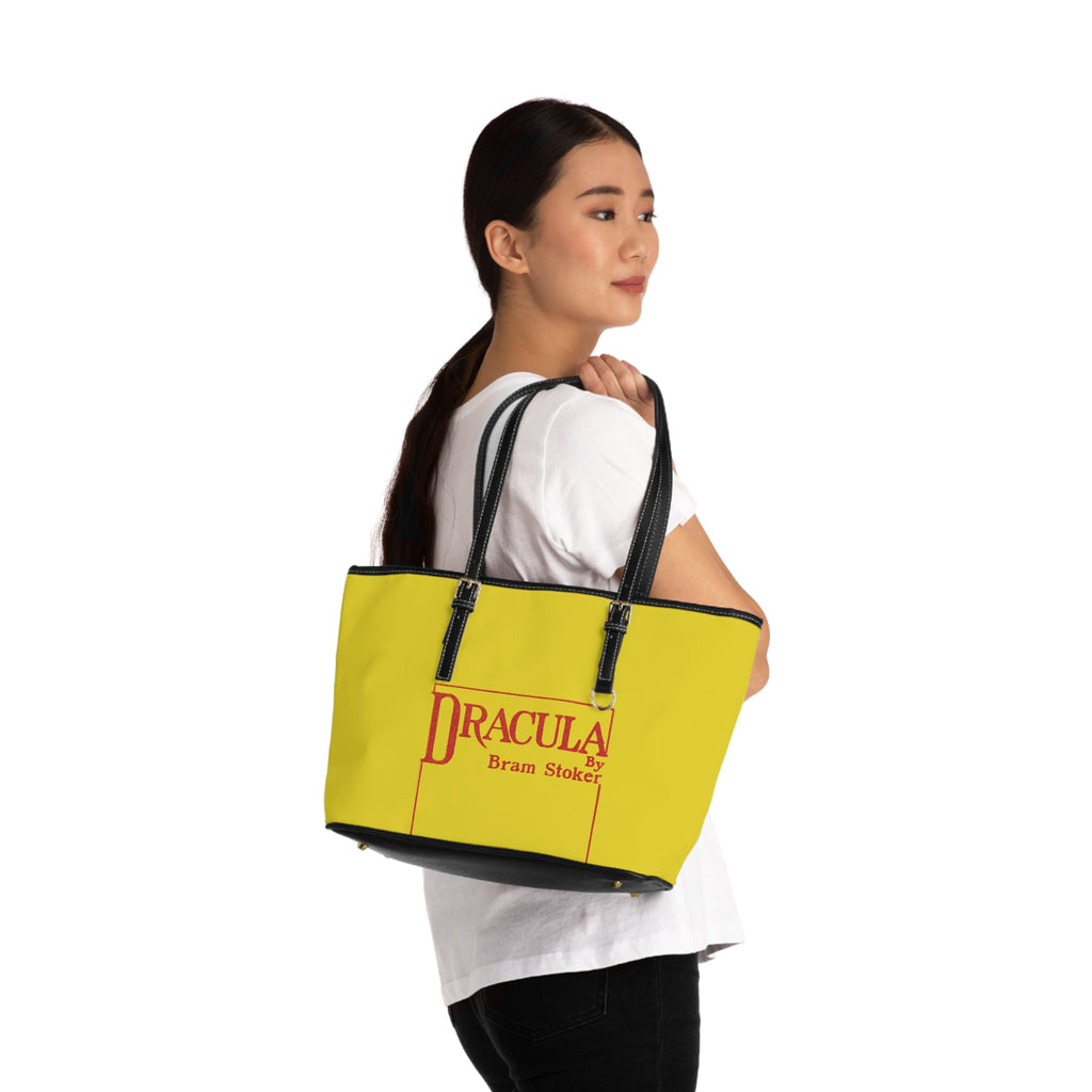 Dracula book cover Tote Bag | Bram Stoker inspired yellow design